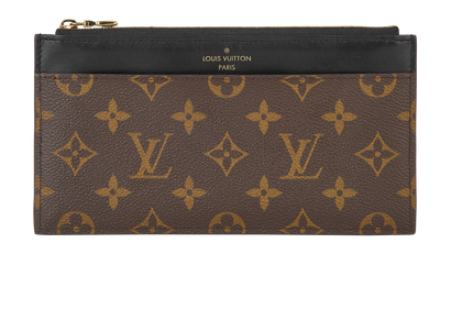 Louis Vuitton Slim Purse, &pound;295, Accessories, Black/Brown, Canvas/Leather, Front view
